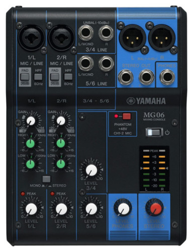 Yamaha MG06 audio mixer 6...