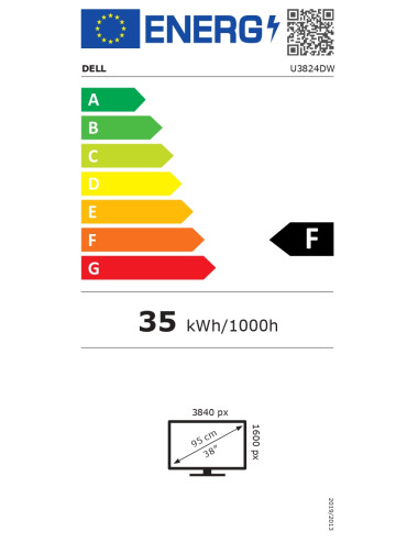 Dell | Monitor | U3824DW | 38 " | IPS | 21:9 | 60 Hz | 5 ms | 3840 x 1600 pixels | HDMI ports quantity 2 | Silver | Warranty 60 