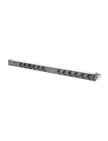 Digitus Aluminum Outlet Strip with overload protection | DN-95405 | Sockets quantity 12