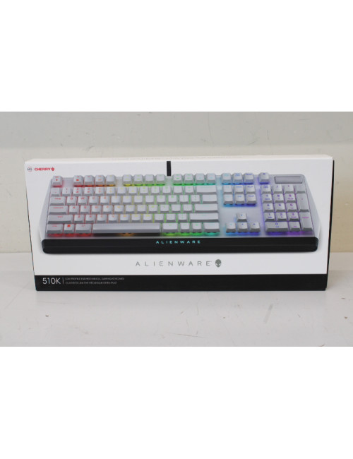 SALE OUT. Dell Alienware 510K Low-profile RGB Mechanical Gaming Keyboard - AW510K (Lunar Light), DEMO AS USED | Dell | Alienware