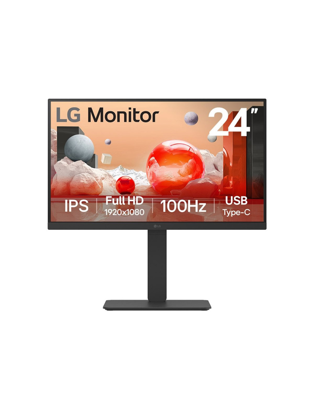 LG 24BA650-B | 23.8 " | IPS | 16:9 | 100 Hz | 5 ms | 1920 x 1080 pixels | 250 cd/m | HDMI ports quantity 1 | Black