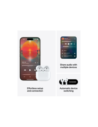 Apple | AirPods 4 | Wireless | In-ear | Noise canceling | Wireless | White