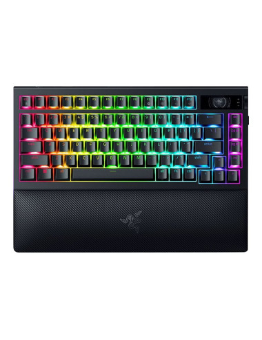 Razer | BlackWidow V4 Pro 75% | Mechanical Gaming Keyboard | 4K Hz Wireless | US | Black | Orange Tactile Switches Gen 3 | Wirel