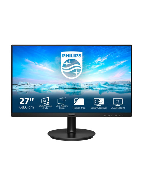 Philips | LCD Monitor | 271V8L/00 | 27 " | VA | FHD | 16:9 | 75 Hz | 4 ms | 1920 x 1080 pixels | 250 cd/m | Audio out | HDMI por