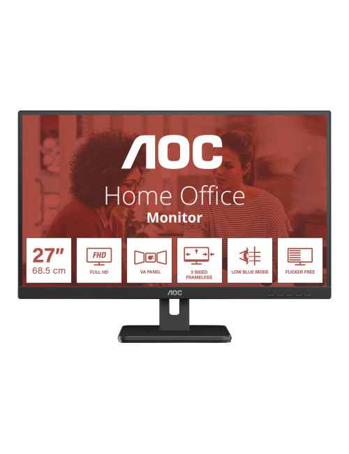 AOC | Monitor | 27E3UM/BK | 27 " | VA | FHD | 16:9 | 4 ms | 300 cd/m | HDMI ports quantity 1 | 75 Hz