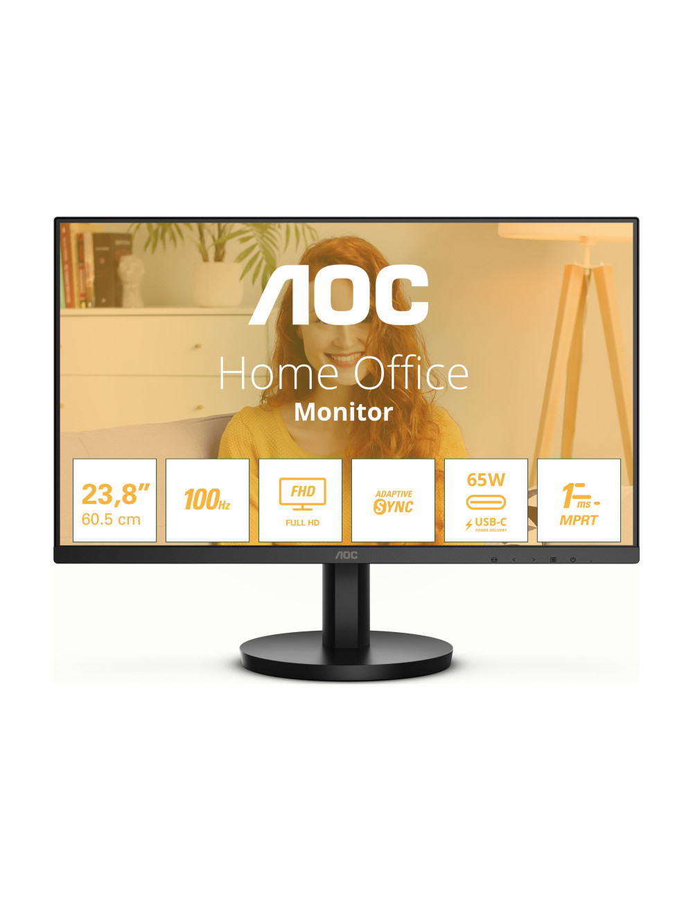 AOC 24B3CA2 | 23.8 " | IPS | FHD | 100 Hz | 1 ms | 1920 x 1080 pixels | 250 cd/m | HDMI ports quantity 1 | Black