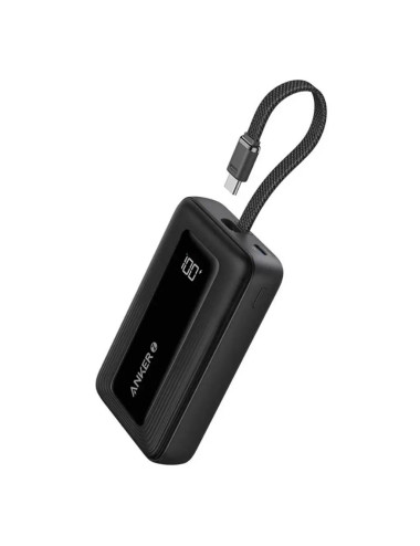 Anker Power Bank with Built-In USB-C Cable | A1688H11 | 10000 mAh | Black