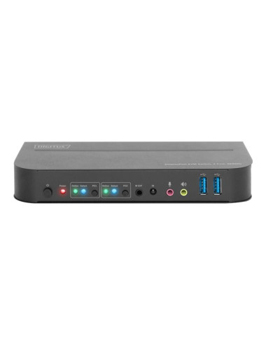 Digitus KVM Switch, 2-Port, 4K60Hz, 2 x DP in, 1 x DP/HDMI out | DS-12850