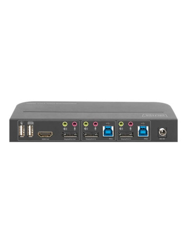 Digitus KVM Switch, 2-Port, 4K60Hz, 2 x DP in, 1 x DP/HDMI out | DS-12850