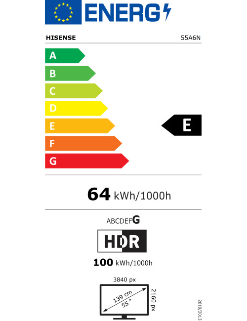 Hisense UHD Smart TV | 55A6N | 55" | Smart TV | VIDAA OS | UHD | Black