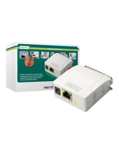 Digitus | Fast Ethernet Print Server, 1-Port 1x RJ45, 1x DB-36-pin male Centronics | DN-13001-1 | White