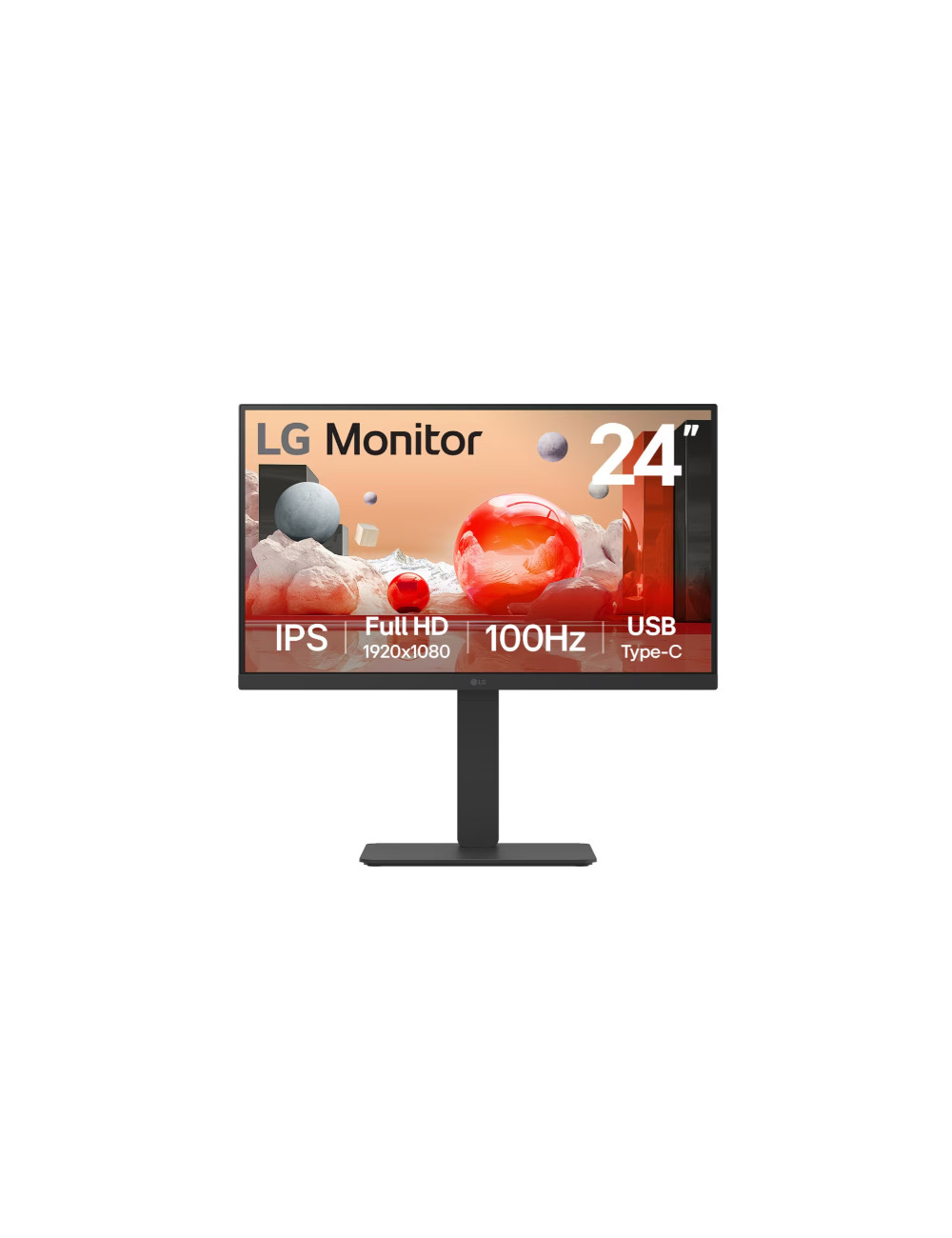 LG 24BA750-B | 23.8 " | IPS | FHD | 16:9 | 100 Hz | 5 ms | 1920 x 1080 pixels | 200 cd/m | HDMI ports quantity 1 | Black