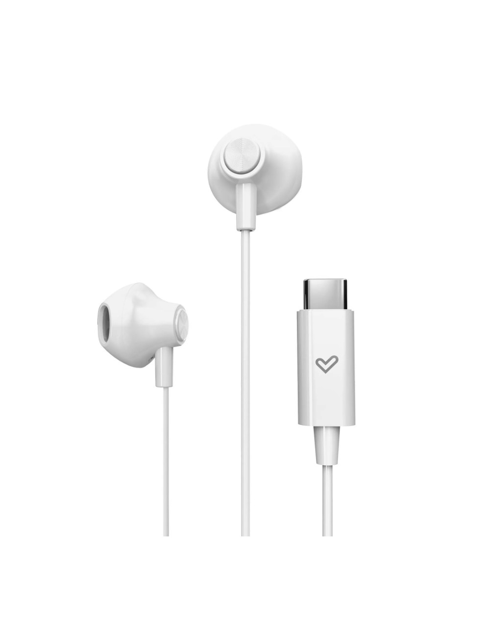 Energy Sistem Wired Earphones | EasyPods Type C | Built-in microphone | USB-C | Snow