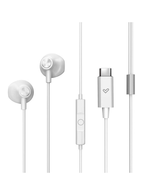 Energy Sistem Wired Earphones | EasyPods Type C | Built-in microphone | USB-C | Snow