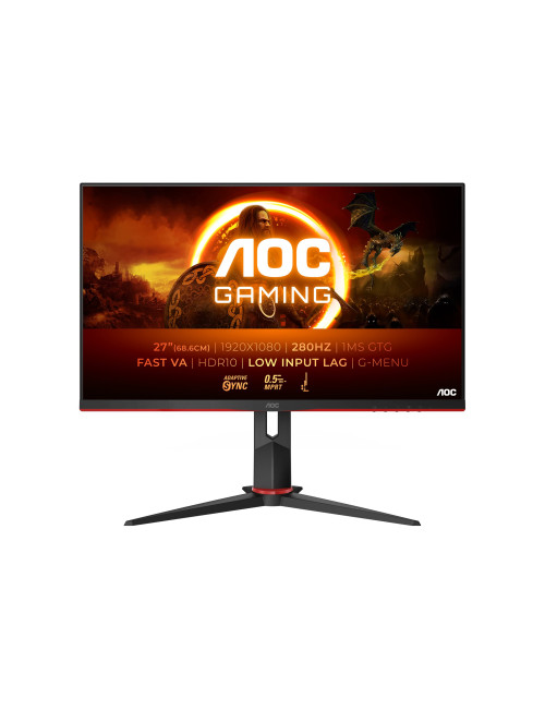 AOC 27G2ZN3/BK | 27 " | VA | FHD | 16:9 | 280 Hz | 1 ms | 1920 x 1080 pixels | 300 cd/m | HDMI ports quantity 2