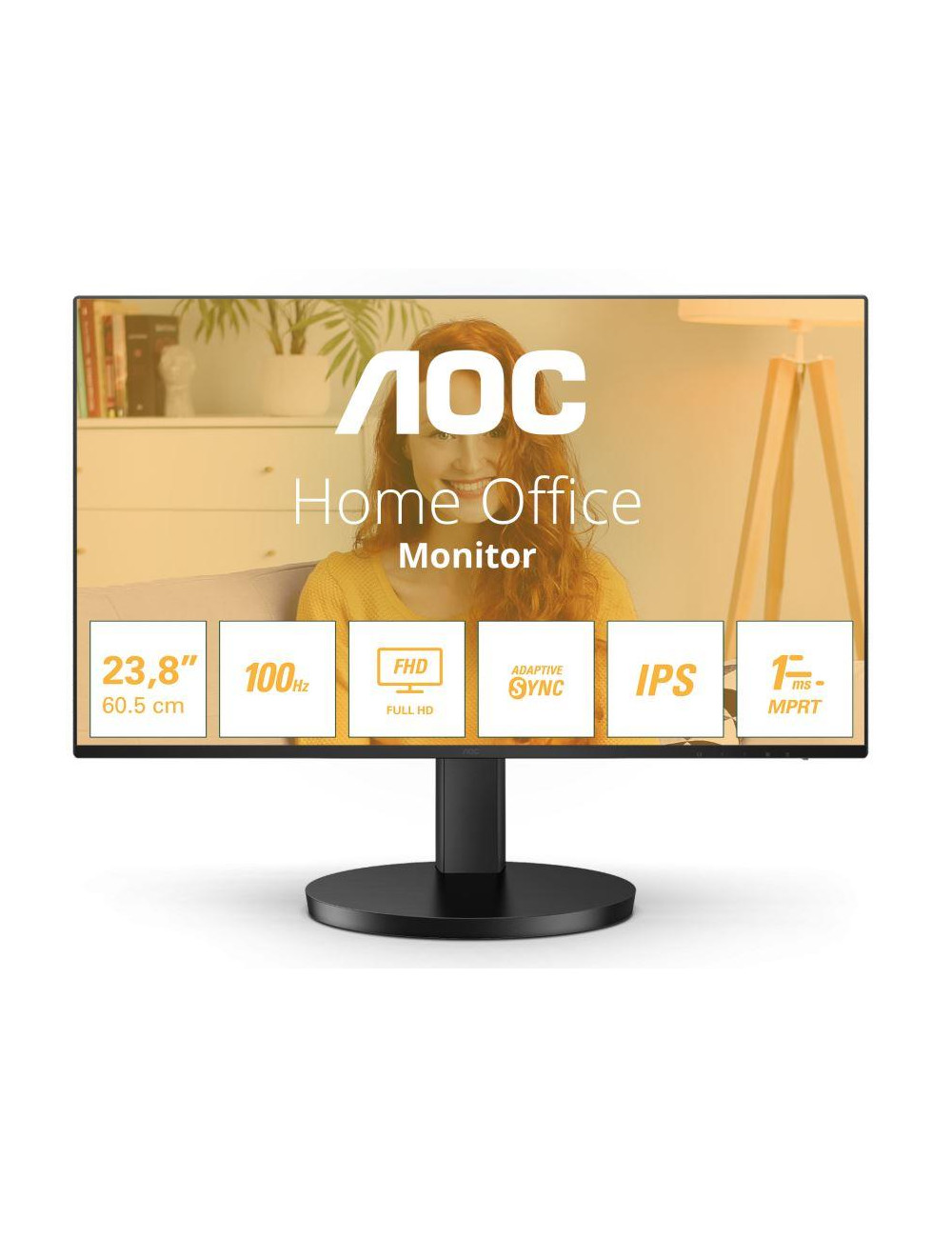 LCD Monitor|AOC|24B3HA2|24"|Panel IPS|1920x1080|16:9|100 Hz|Matte|4 ms|Speakers|Colour Black|24B3HA2