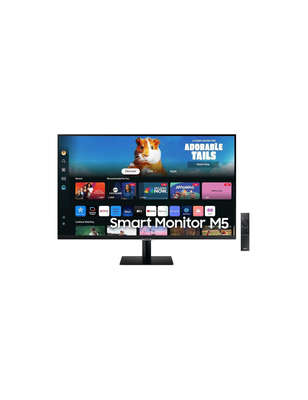 LCD Monitor|SAMSUNG|27"|TV Monitor/Smart|Panel VA|1920x1080|16:9|60Hz|Matte|4 ms|Speakers|Tilt|Colour Black|LS27DM500EUXDU