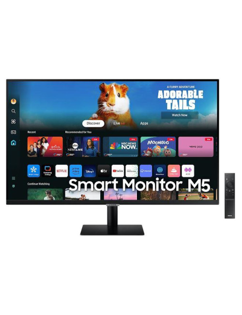 LCD Monitor|SAMSUNG|27"|TV Monitor/Smart|Panel VA|1920x1080|16:9|60Hz|Matte|4 ms|Speakers|Tilt|Colour Black|LS27DM500EUXDU