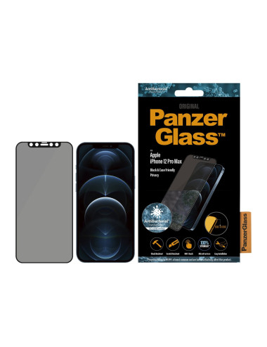 PanzerGlass | Apple | iPhone 12 Pro Max | Glass | Black | Privacy glass