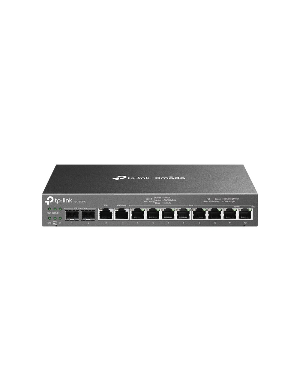 Omada 3-in-1 Gigabit VPN Router | ER7212PC | 802.1q | 10/100/1000 Mbit/s | Ethernet LAN (RJ-45) ports 8 | Mesh Support No | MU-M