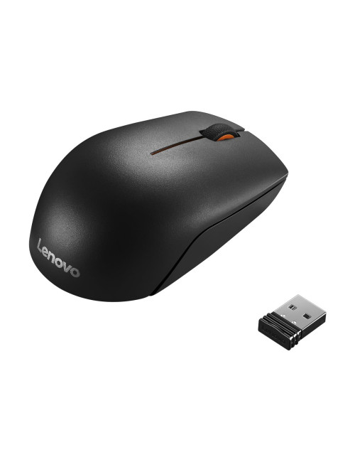 Lenovo | Wireless Compact Mouse | 300 | Optical Mouse | 2.4 GHz Wireless via Nano USB | Black | 1 year(s)