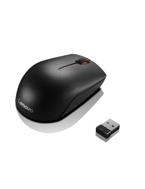 Lenovo | Wireless Compact Mouse | 300 | Optical Mouse | 2.4 GHz Wireless via Nano USB | Black | 1 year(s)