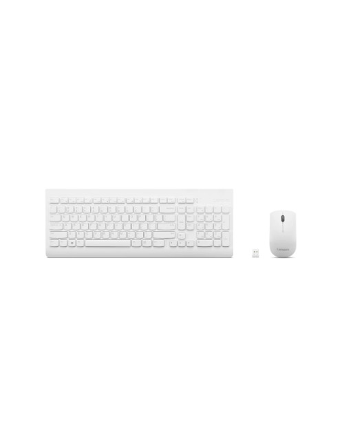 Lenovo | Wireless Combo Keyboard & Mouse | 510 | White | Keyboard and Mouse Combo | 2.4 GHz Wireless via Nano USB | Batteries in