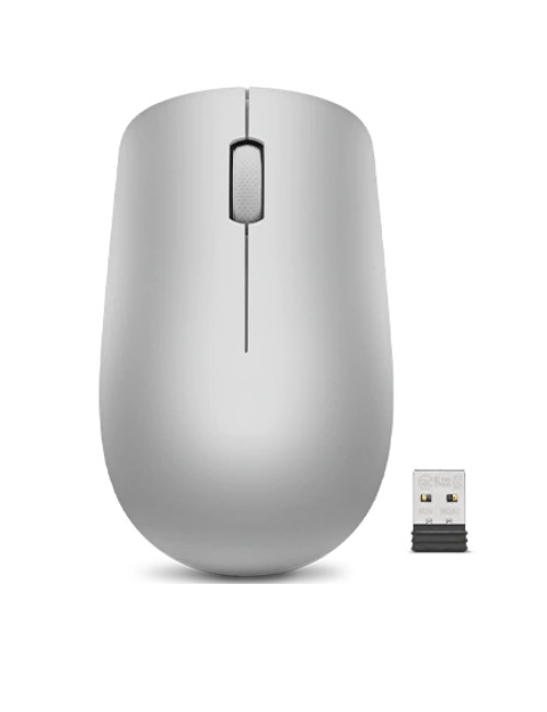 Lenovo | Wireless Mouse | 530 | Optical Mouse | 2.4 GHz Wireless via Nano USB | Platinum Grey | 1 year(s)