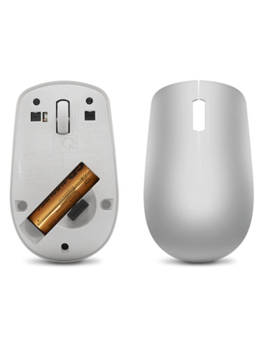 Lenovo | Wireless Mouse | 530 | Optical Mouse | 2.4 GHz Wireless via Nano USB | Platinum Grey | 1 year(s)