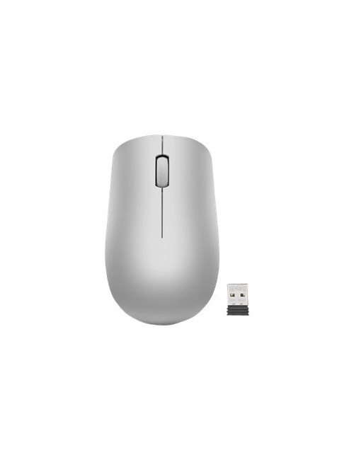 Lenovo | Wireless Mouse | 530 | Optical Mouse | 2.4 GHz Wireless via Nano USB | Platinum Grey | 1 year(s)