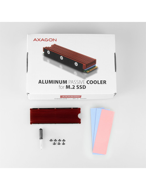 AXAGON | Passive aluminum cooler for all M.2 SSDs, size 2280, high 12 mm | CLR-M2