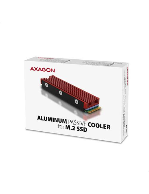 AXAGON | Passive aluminum cooler for all M.2 SSDs, size 2280, high 12 mm | CLR-M2