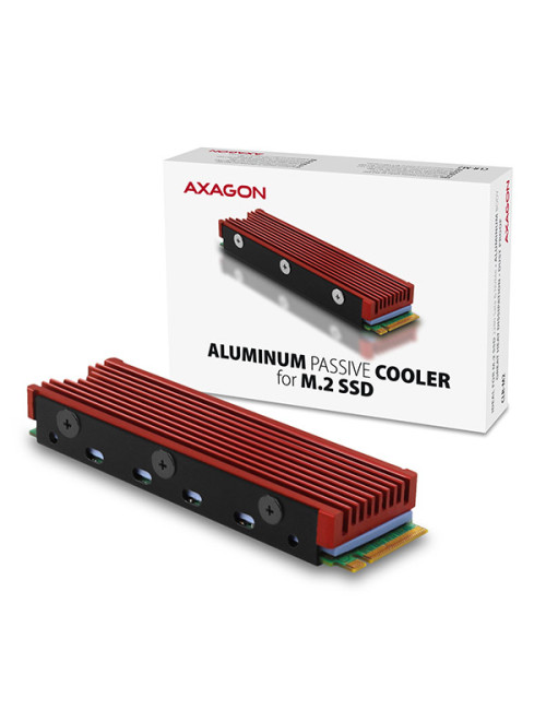 AXAGON | Passive aluminum cooler for all M.2 SSDs, size 2280, high 12 mm | CLR-M2