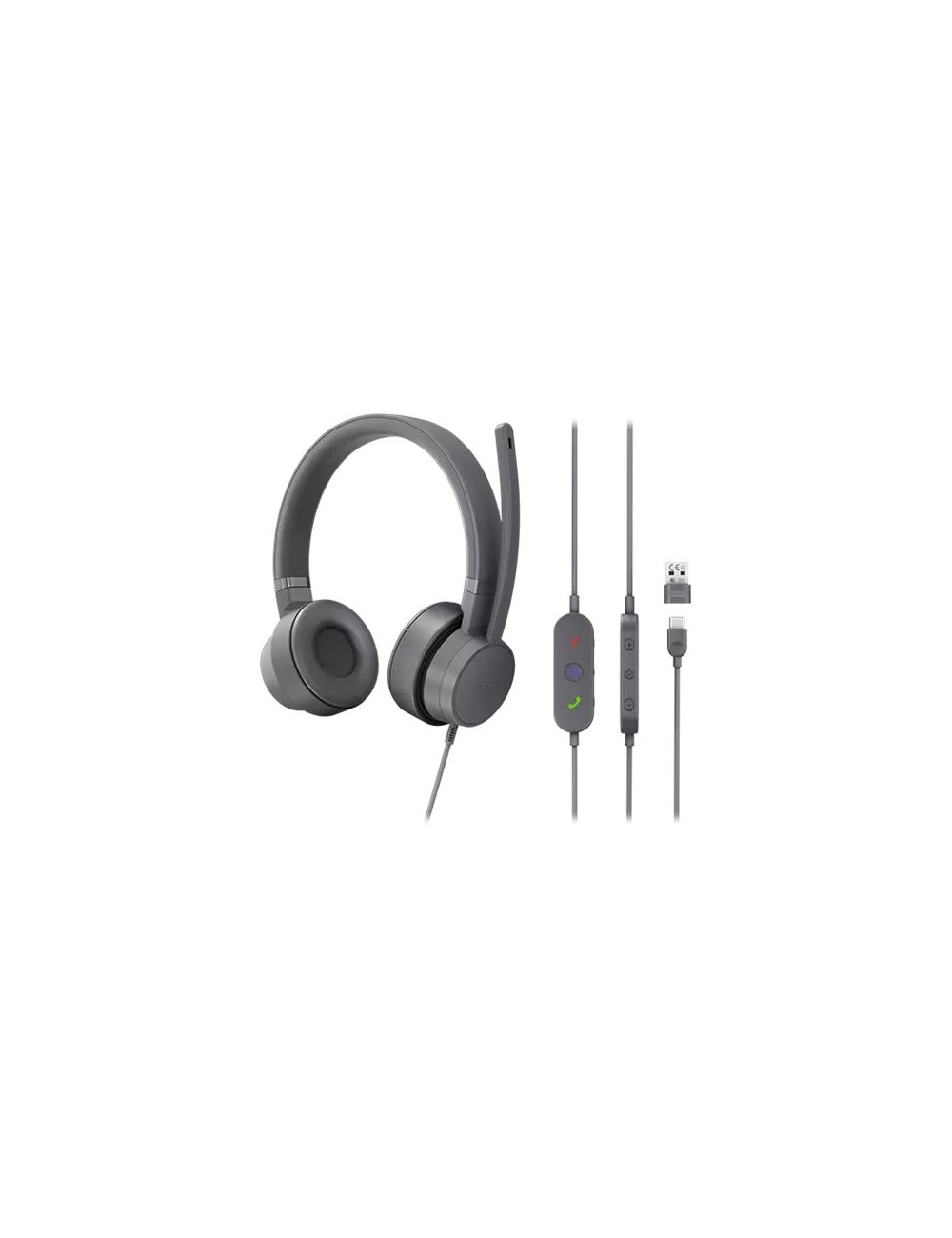 Lenovo | Go Wired ANC Headset | Over-Ear | Built-in microphone | USB Type-C