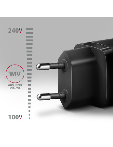 AXAGON Sil wallcharger 2x port (USB-A + USB-C), 30W | ACU-PQ30