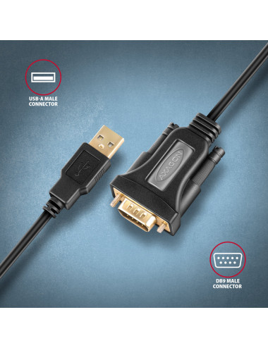 AXAGON USB - Serial Advanced Active Adapter | ADS-1PQN