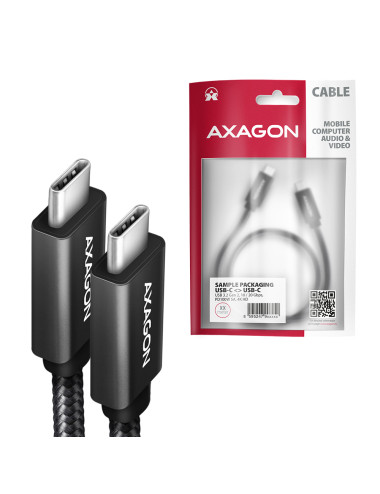 AXAGON Data and charging USB 2.0 cable | BUCM32-CM10AB | USB Type-C to USB Type-C