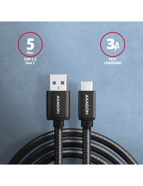 AXAGON Data and charging cable | BUCM3-AM20AB | USB Type-C to USB Type-A