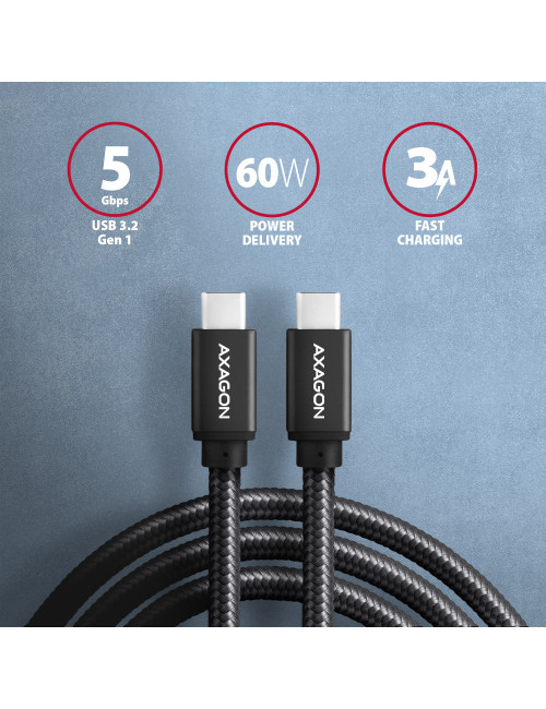 AXAGON Data and charging cable | BUCM3-CM20AB | USB Type-C to USB Type-C