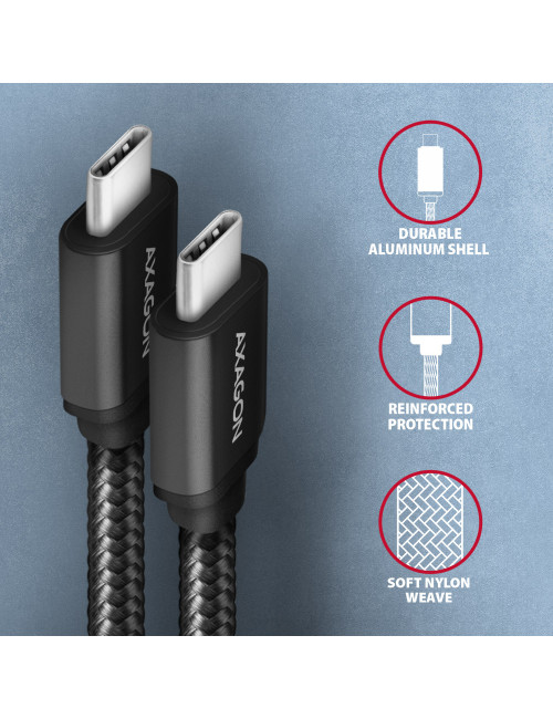 AXAGON Data and charging cable | BUCM3-CM20AB | USB Type-C to USB Type-C