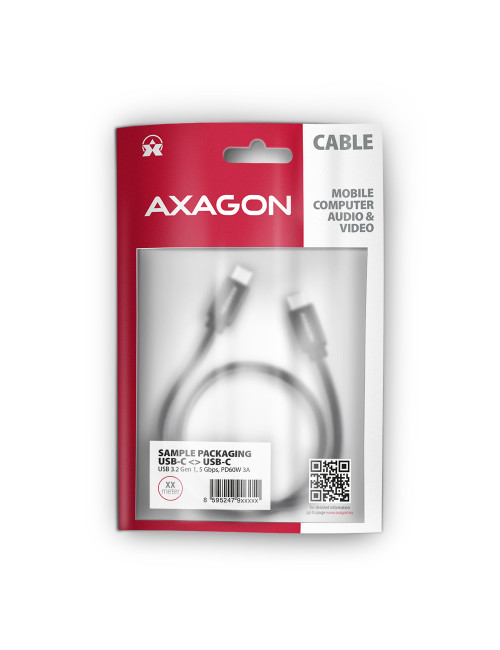 AXAGON Data and charging cable | BUCM3-CM20AB | USB Type-C to USB Type-C