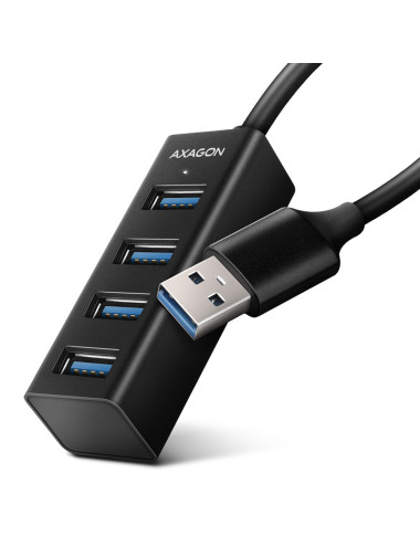 AXAGON Miniature metal four-port USB 3.2 Gen 1 hub | HUE-M1A