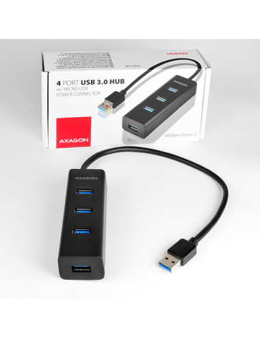 AXAGON Four-port USB 3.0 hub with fast charging and power support | HUE-S2B