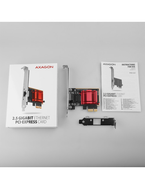 AXAGON PCI-Express network card with 2.5 Gbit/s transmission rate and PXE support | PCEE-G25