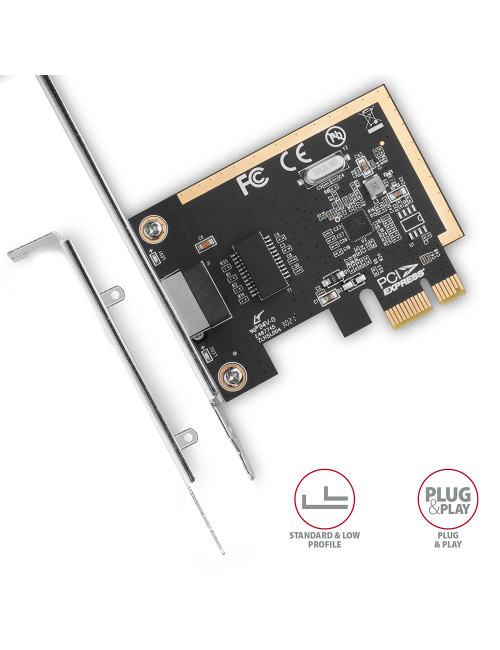 AXAGON Gigabit Ethernet PCI-Express network card with proven Realtek chipset version | PCEE-GRF