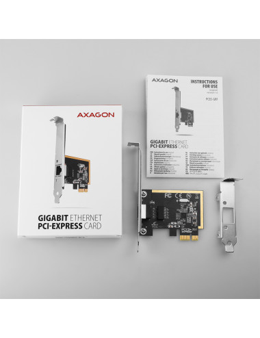 AXAGON Gigabit Ethernet PCI-Express network card with proven Realtek chipset version | PCEE-GRF