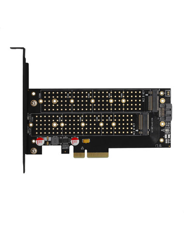 AXAGON PCI-Express x4 adapter to connect up to two M.2 disks to a computer | PCEM2-D