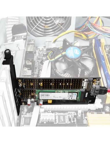 AXAGON PCI-Express x4 adapter to connect up to two M.2 disks to a computer | PCEM2-D