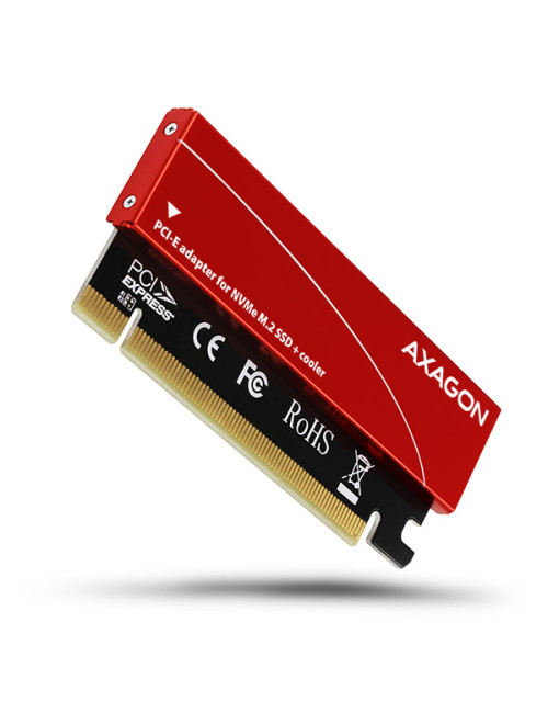 AXAGON PCI-Express x16 internal adapter to connect an NVMe M.2 SSD to a desktop | PCEM2-S