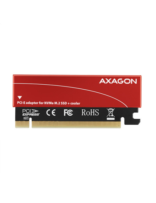 AXAGON PCI-Express x16 internal adapter to connect an NVMe M.2 SSD to a desktop | PCEM2-S